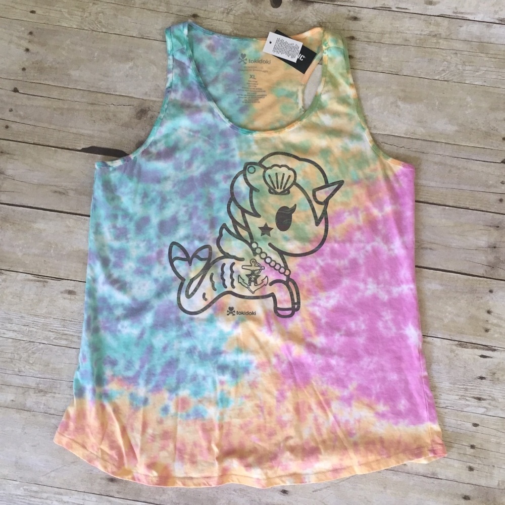 TOKIDOKI Mermicornno Marina Tie Dye Foil Tank Top